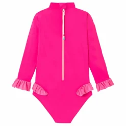Maillot 1 Pièce Anti-UV Bora Bora Surfer | Rose bonbon