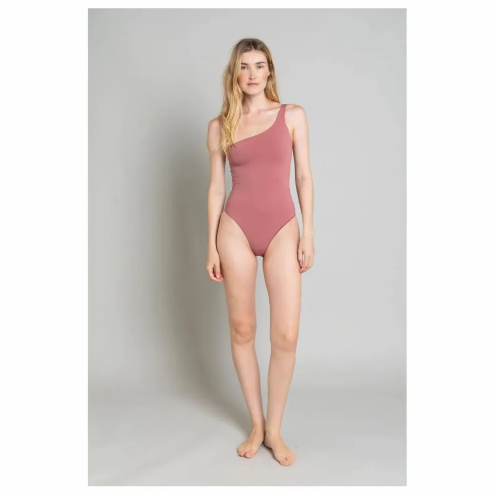 Maillot 1 Pièce Asymétrique Janet | Prune