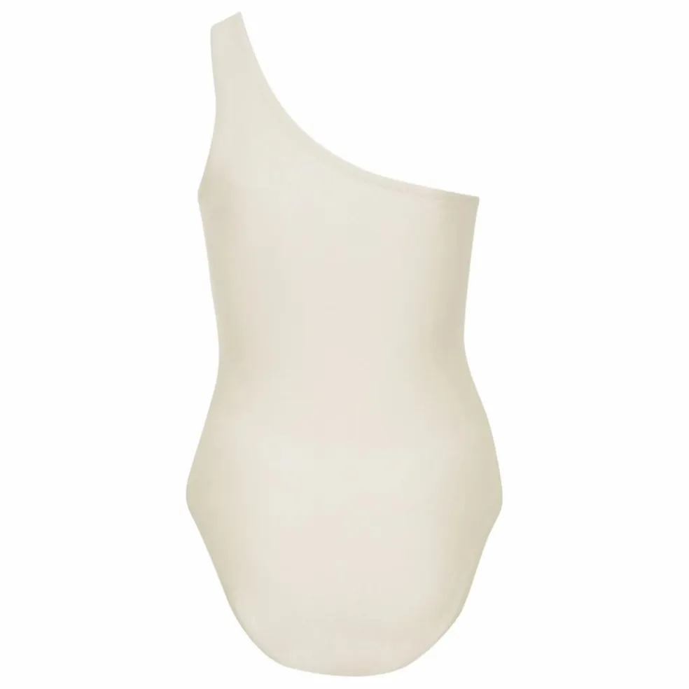 Maillot 1 Pièce Asymétrique Ava | Blanc cassé