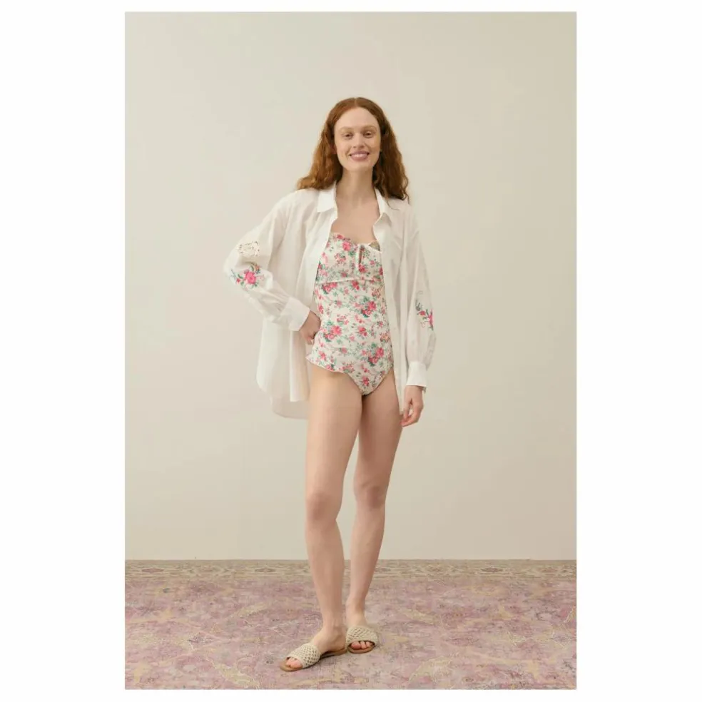Maillot 1 Pièce Bayo Fibres Recyclées - Collection Femme | Crème