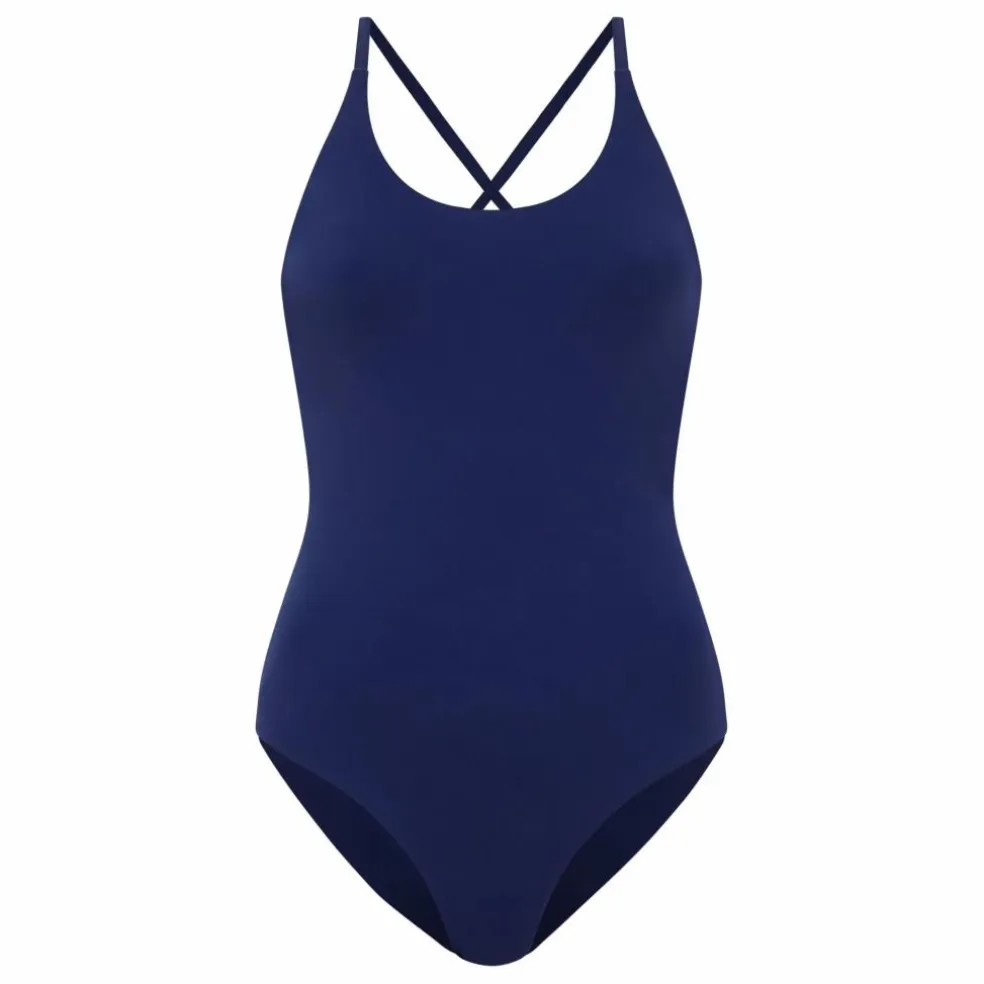 Maillot 1 Pièce Dos Croisé Amy | Bleu indigo