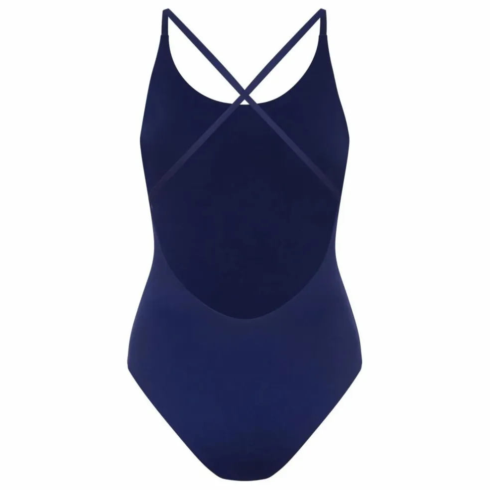 Maillot 1 Pièce Dos Croisé Amy | Bleu indigo