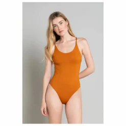 Maillot 1 Pièce Dos Croisé Amy | Rouille