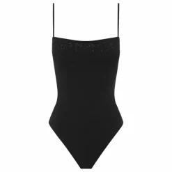 Maillot 1 Pièce Essential Memoir Brodé Fibres Recyclées | Noir