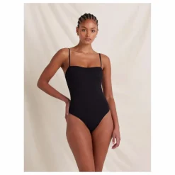 Maillot 1 Pièce Essential Memoir Brodé Fibres Recyclées | Noir