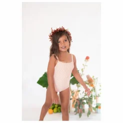 Maillot 1 Pièce Mara Rayé | Corail