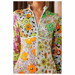 Maillot 1 Pièce Orange Blossom Fibres Recyclées | Bleu ciel