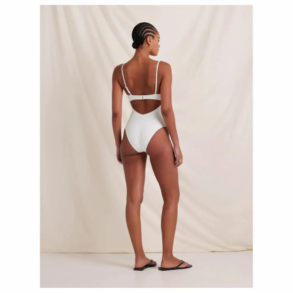 Maillot 1 Pièce Quintessential Fibres Recyclées | Blanc