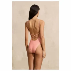 Maillot 1 Pièce Tie Side | Rose Corail