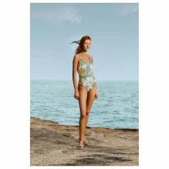 Maillot 1 Pièce Tropical Destination | Blanc cassé
