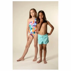 Maillot de Bain 1 pièce Asymétrique Imprimé Ronnie | Bleu ciel