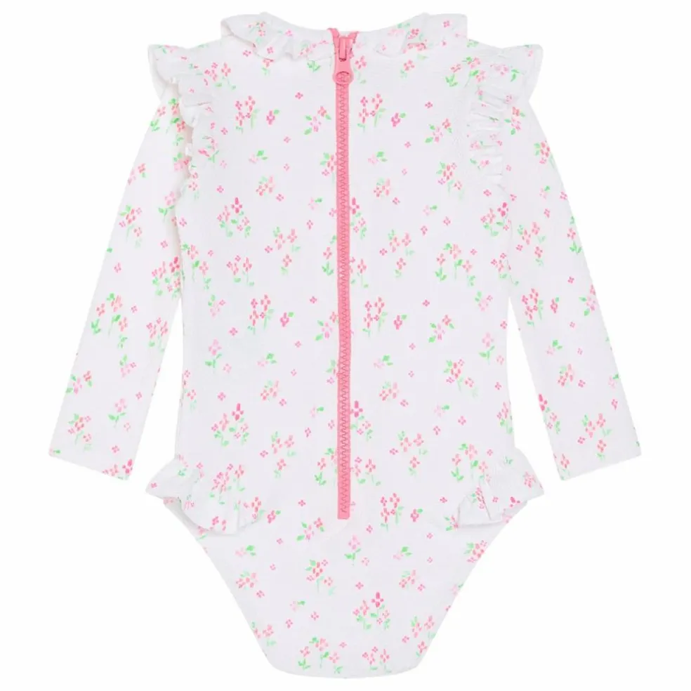 Maillot de Bain 1 Pièce Suzanna Surfer Fleuri | Blanc