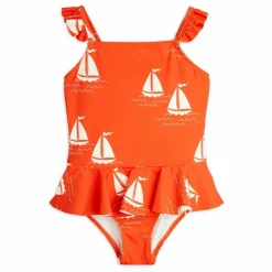 Maillot De Bain Bateau Coton Bio | Rouge