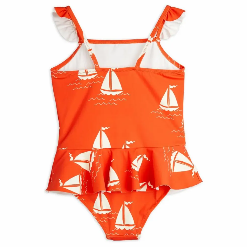 Maillot De Bain Bateau Coton Bio | Rouge