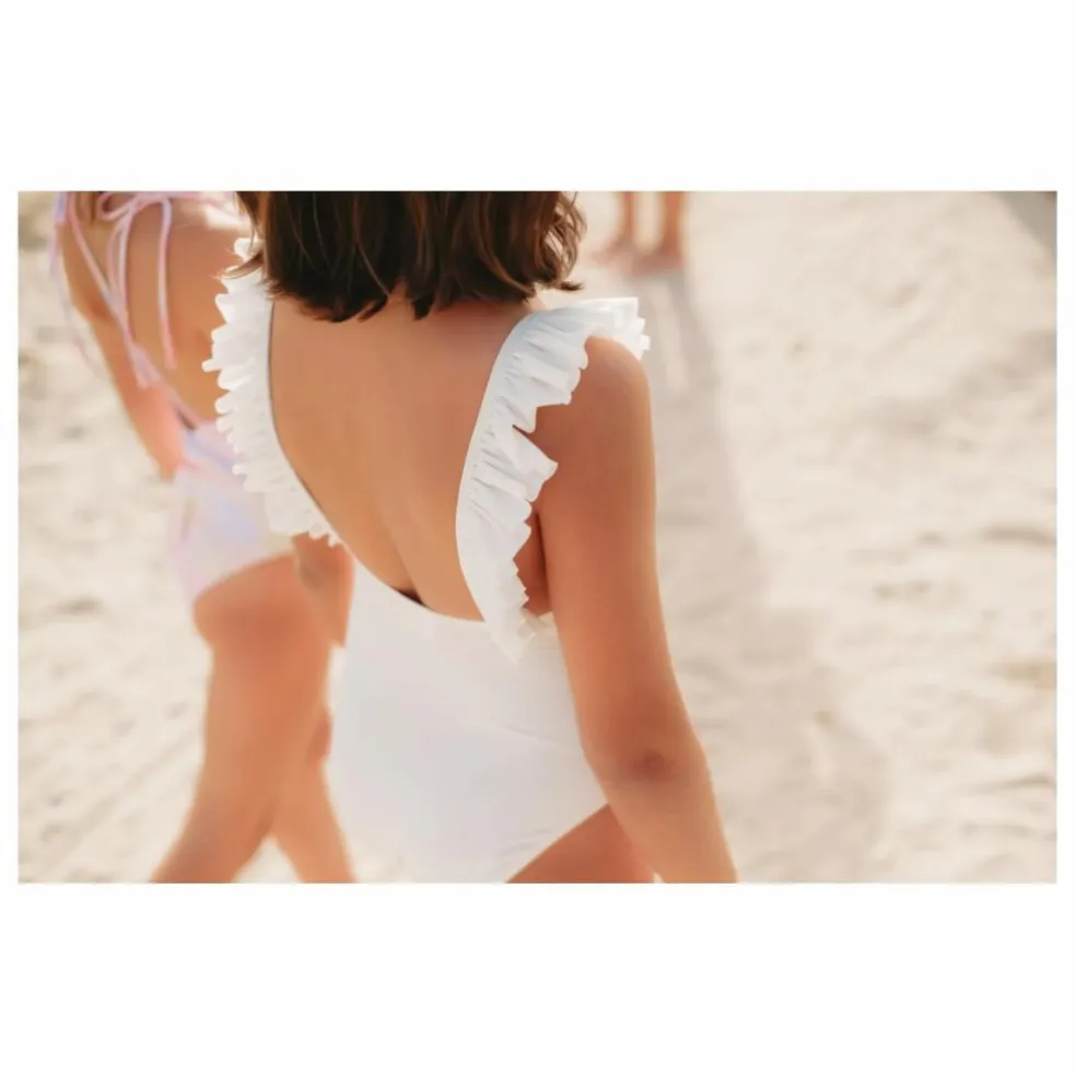 Maillot de Bain Bora Bora Fibres Recyclées | Blanc