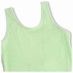 Maillot de Bain Côtelé Nika Crepe Fibres Recyclées | Vert anis