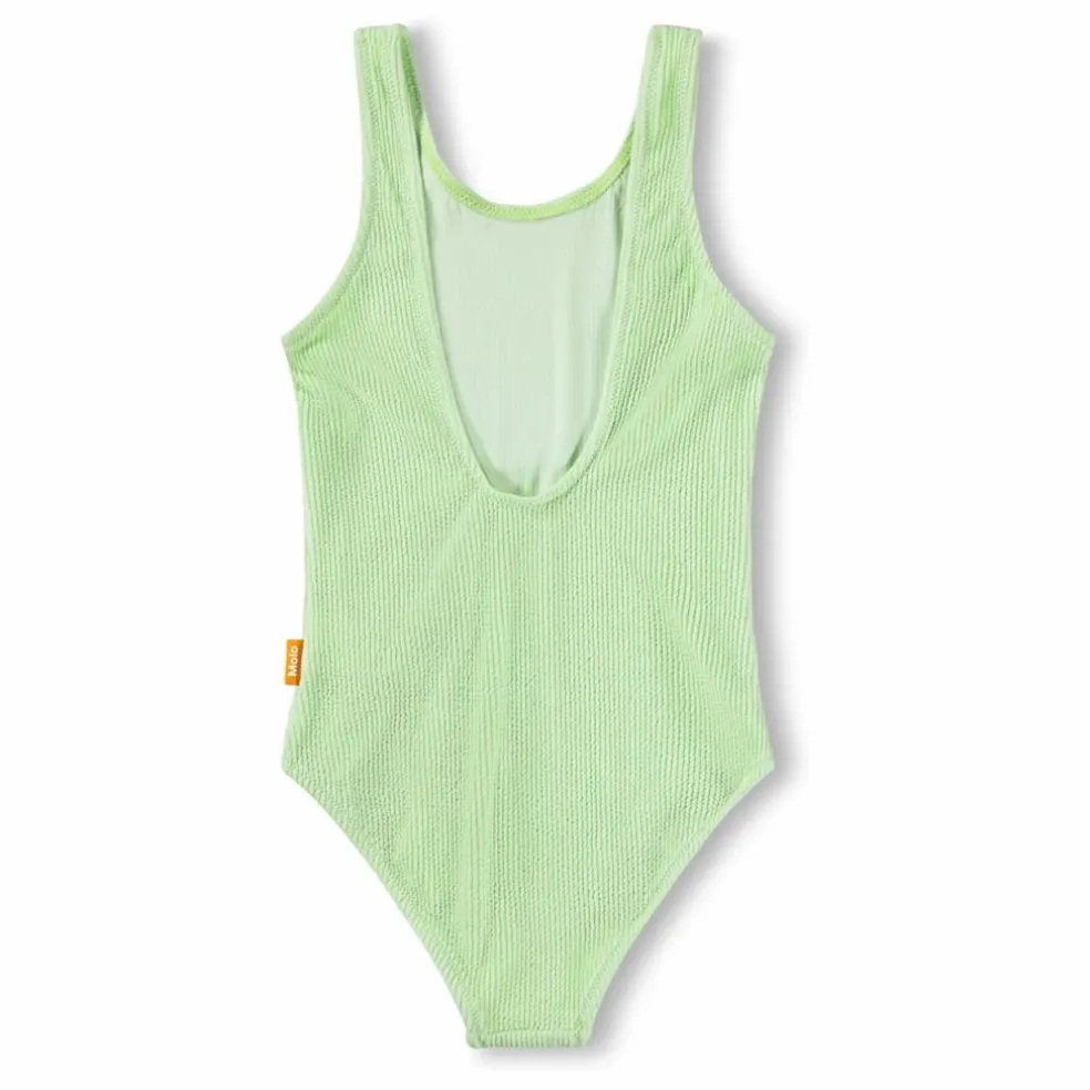 Maillot de Bain Côtelé Nika Crepe Fibres Recyclées | Vert anis