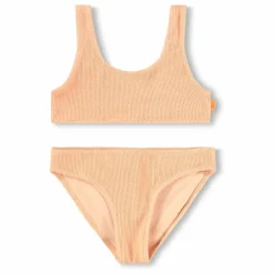 Maillot de Bain Côtelé Nola Crepe Fibres Recyclées | Orange