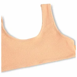 Maillot de Bain Côtelé Nola Crepe Fibres Recyclées | Orange