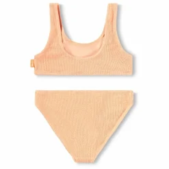 Maillot de Bain Côtelé Nola Crepe Fibres Recyclées | Orange
