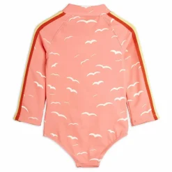 Maillot De Bain Mouettes Manches Longues Coton Bio | Rose