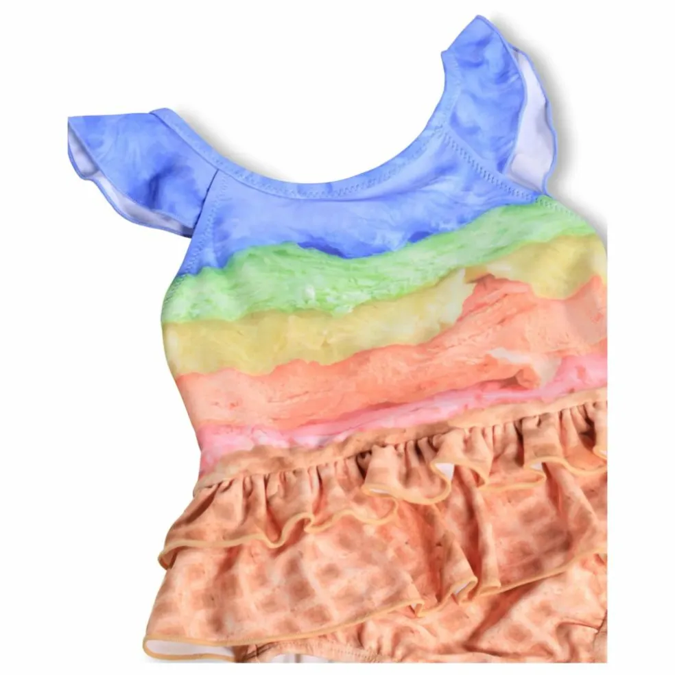 Maillot de Bain Nalani Cornet de Glace Fibres Recyclées | Camel