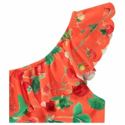 Maillot de Bain Net Fraise Fibres Recyclées | Rouge
