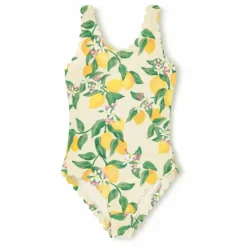Maillot de Bain Noelle Citrons Fibres Recyclées | Jaune pâle