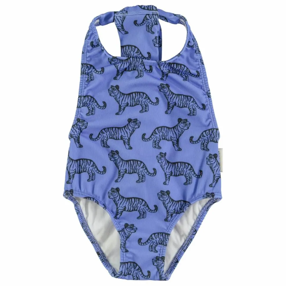 Maillot de Bain Tiger Fibres Recyclées | Bleu