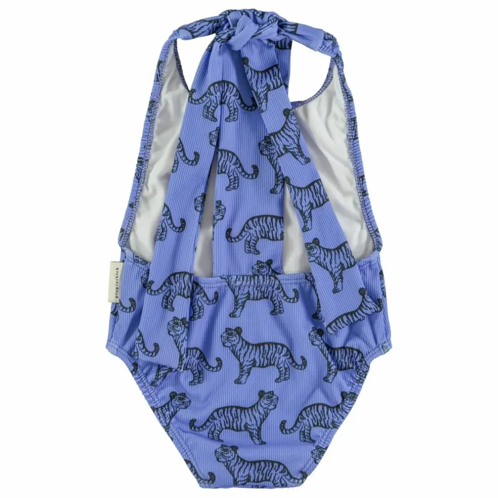 Maillot de Bain Tiger Fibres Recyclées | Bleu