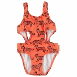 Maillot de Bain Tiger Fibres Recyclées | Orange