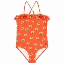 Maillot de Bain Tournesol Fibres Recyclées | Rouge