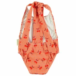 Maillot de Bain Vichy Fibres Recyclées | Orange