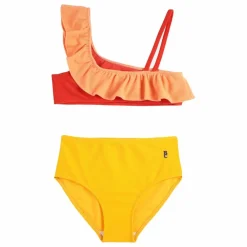 Maillot de Bain Volant Fibres Recyclées | Jaune