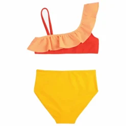 Maillot de Bain Volant Fibres Recyclées | Jaune