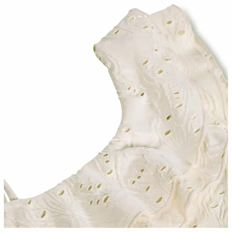 Maillot de Bain Volants Asymétrique Niky Fibres Recyclées | Ecru