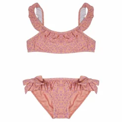 Maillot de bain Volants Léopard | Corail