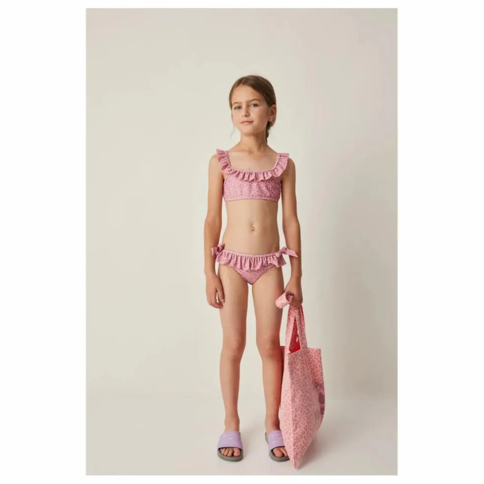 Maillot de bain Volants Léopard | Corail