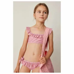 Maillot de bain Volants Léopard | Corail