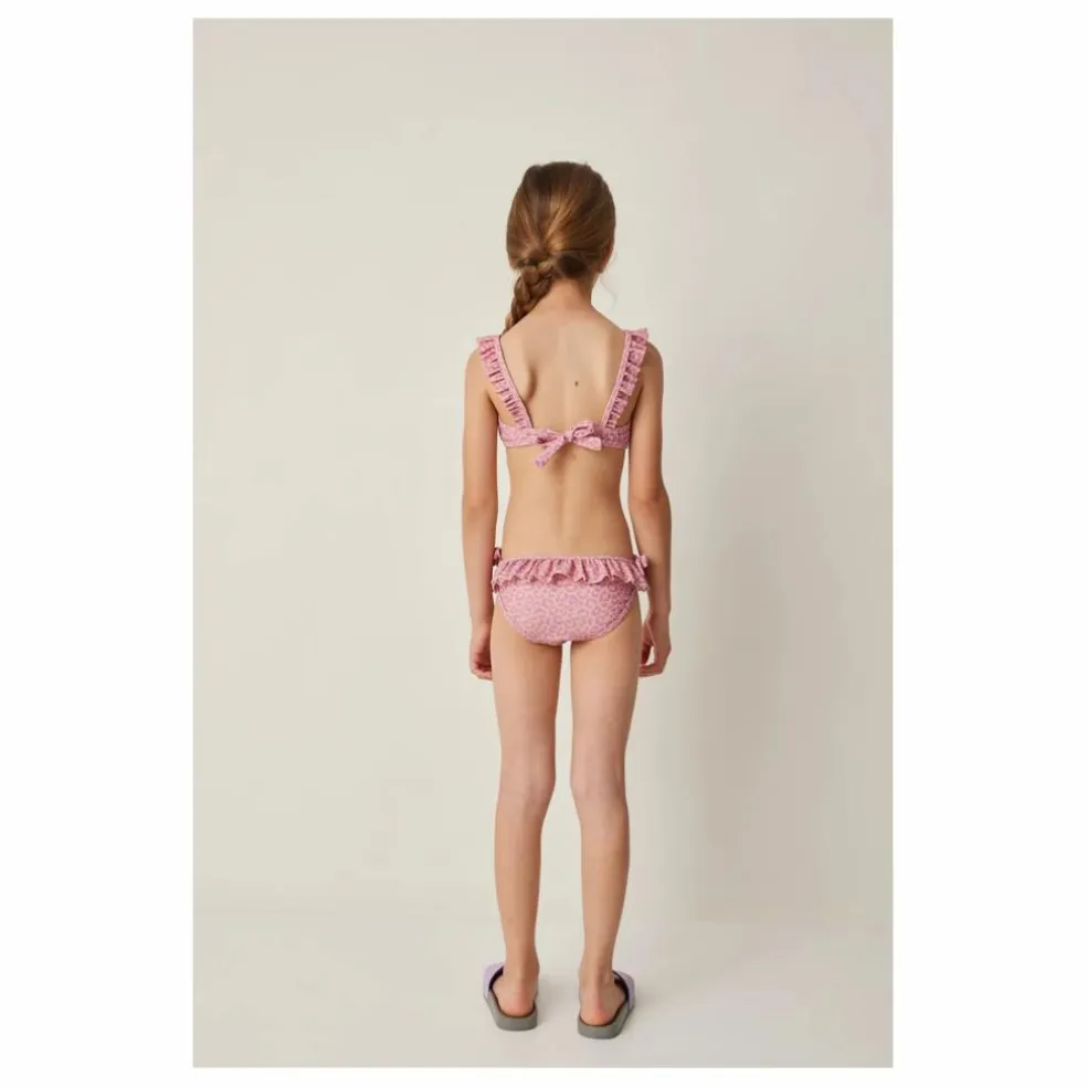 Maillot de bain Volants Léopard | Corail