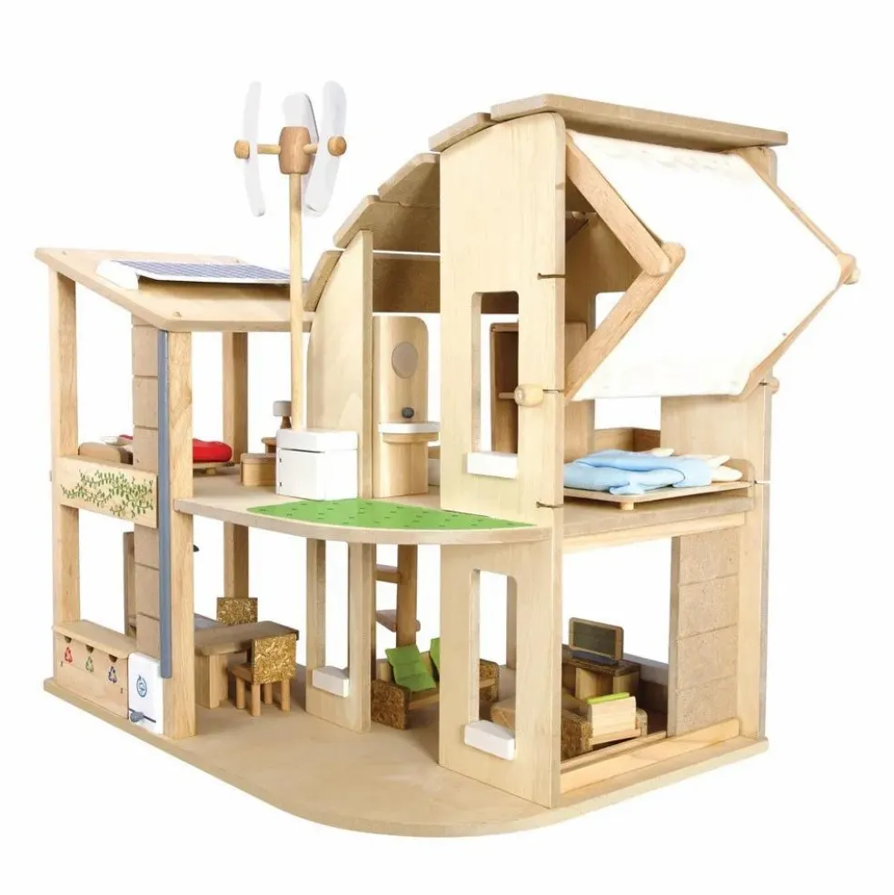 Maison de poupée écologique meublée