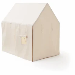 Maison en toile de coton et bois | Blanc cassé