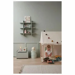 Maison en toile de coton et bois | Blanc cassé