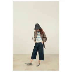 Manteau Calvin Pied de Poule Laine | Marron