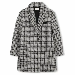 Manteau Carreaux Laine | Beige