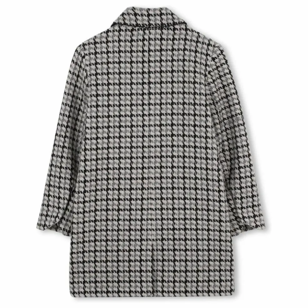 Manteau Carreaux Laine | Beige