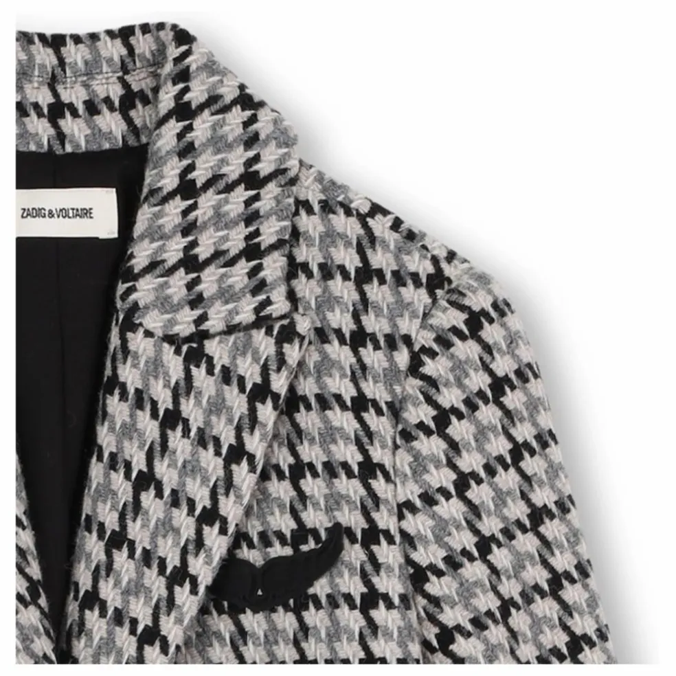 Manteau Carreaux Laine | Beige