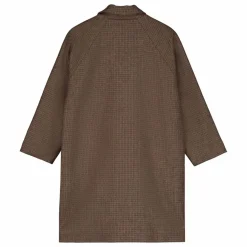 Manteau Carreaux Laine | Marron