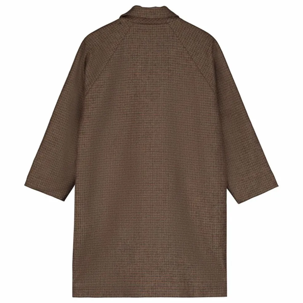 Manteau Carreaux Laine | Marron