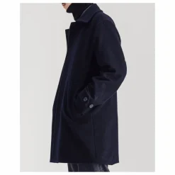 Manteau Caufield Laine Mérinos | Bleu marine